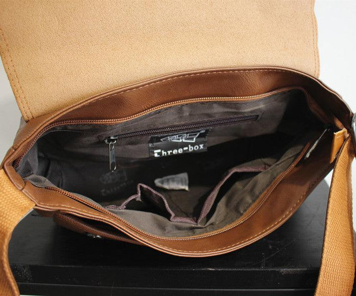 Faux Leather Horizontal Flap Bag