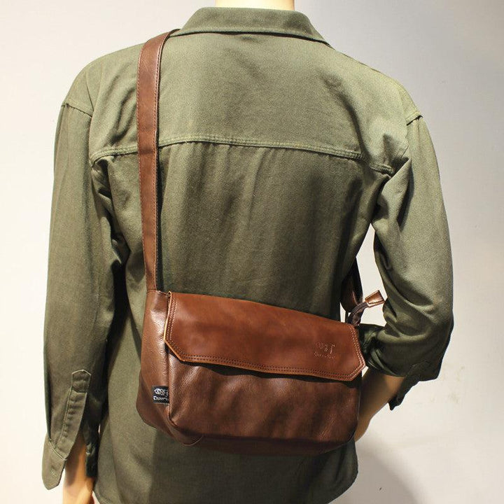 Faux Leather Horizontal Flap Bag