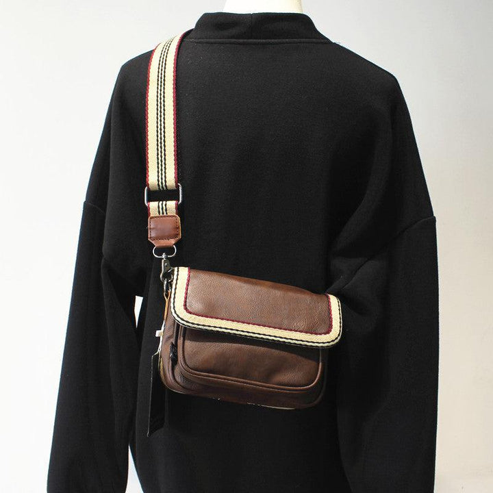 Faux Leather Messenger Bag