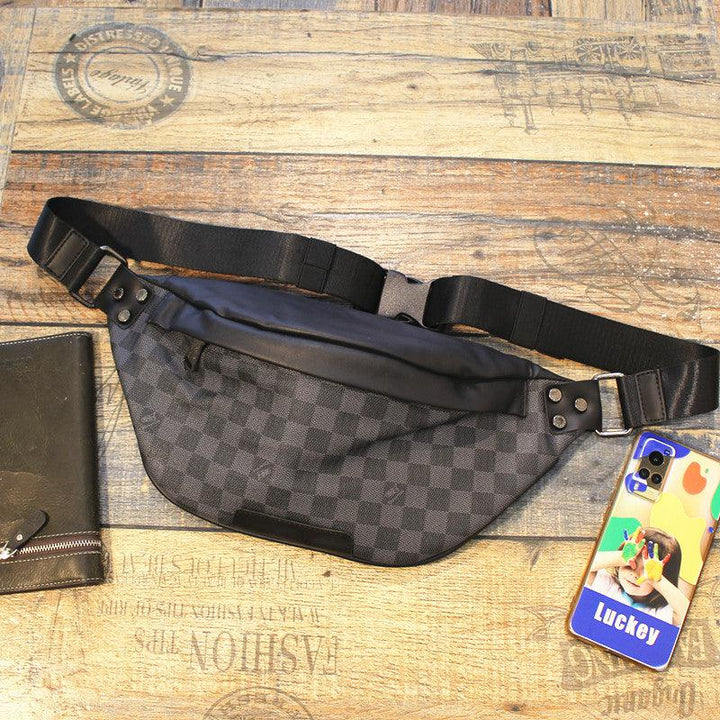 Faux Leather Plaid Hobo Bag