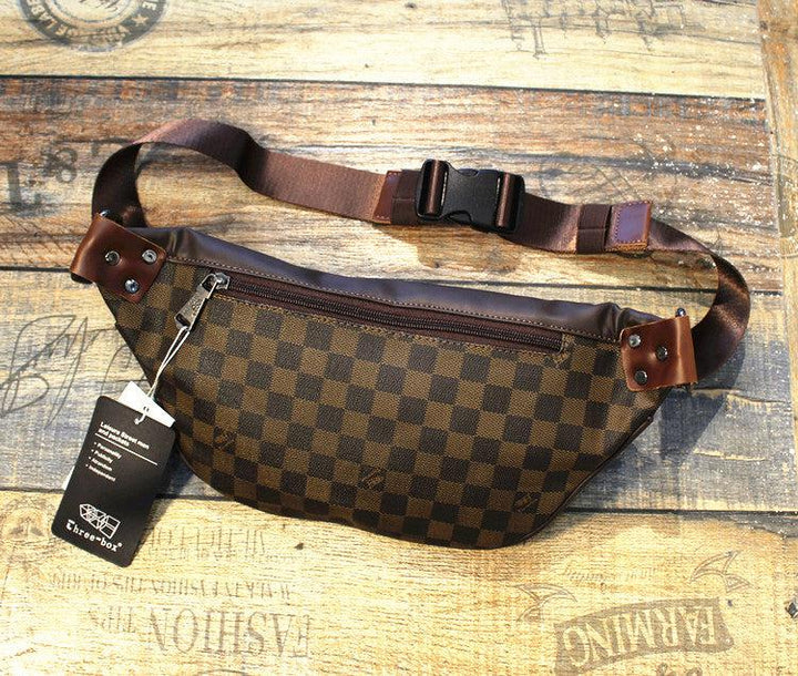 Faux Leather Plaid Hobo Bag