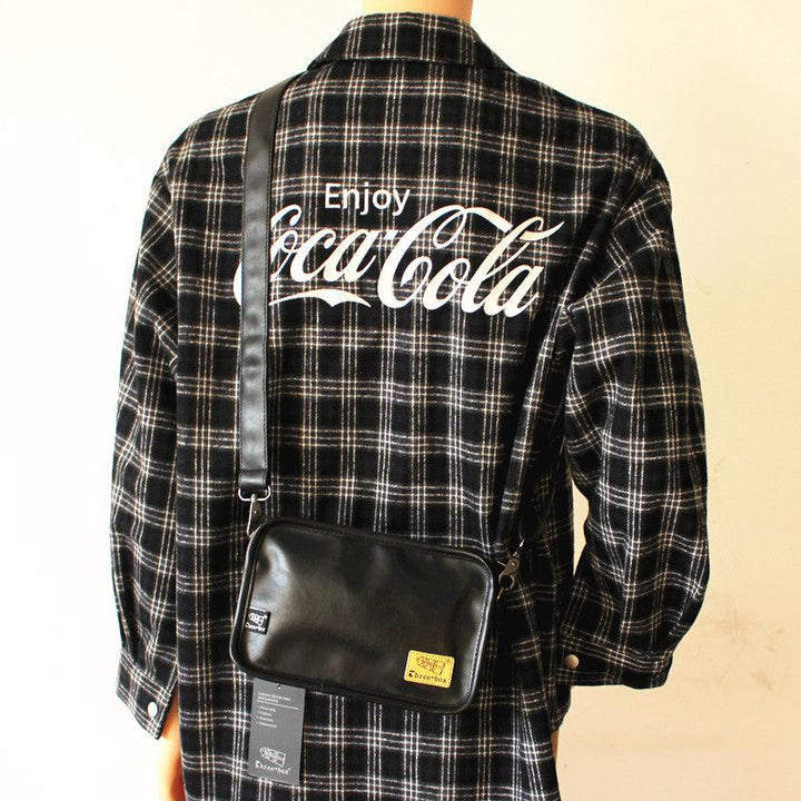 Faux Leather Square Crossbody Bag