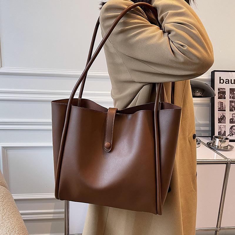 Faux Leather Tote Bag