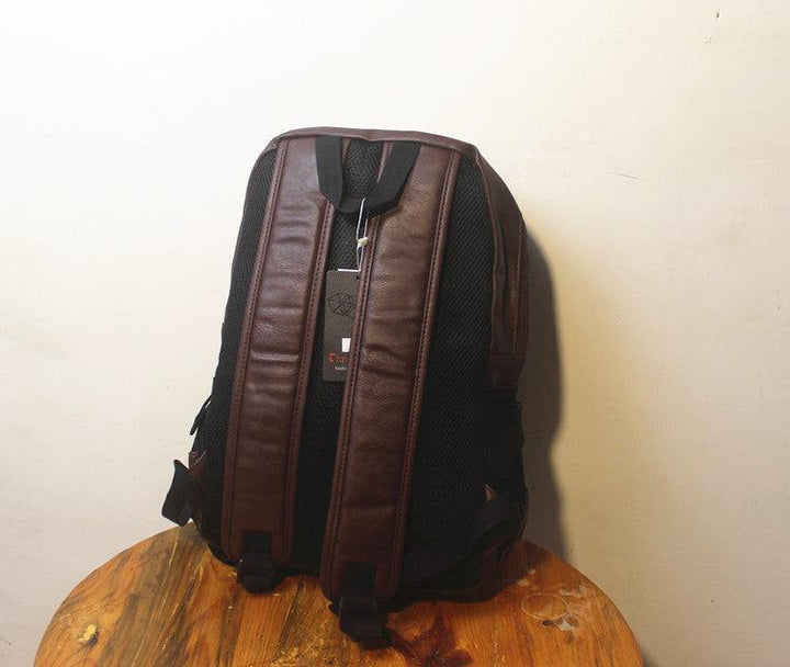 Faux Leather Travel Backpack