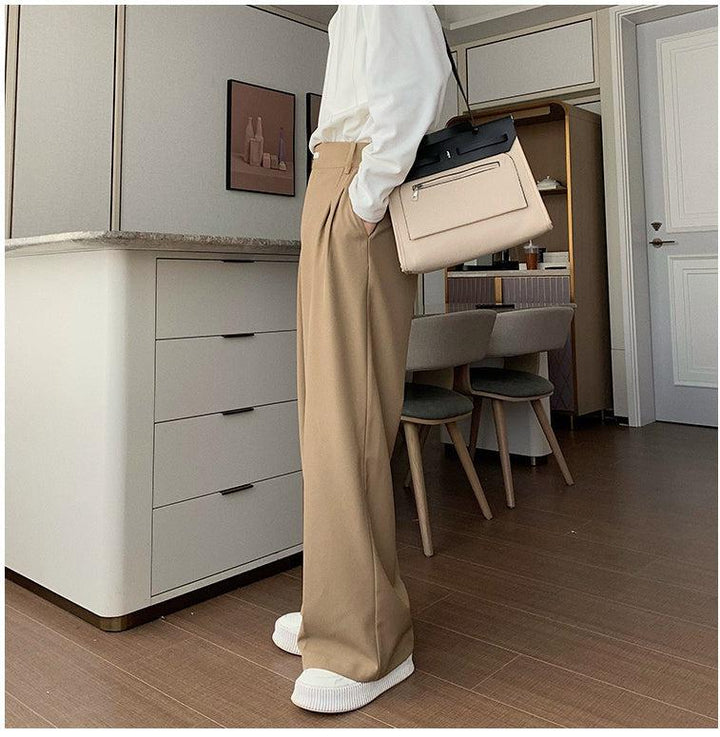 High-waisted Loose-fitting Suit Pants