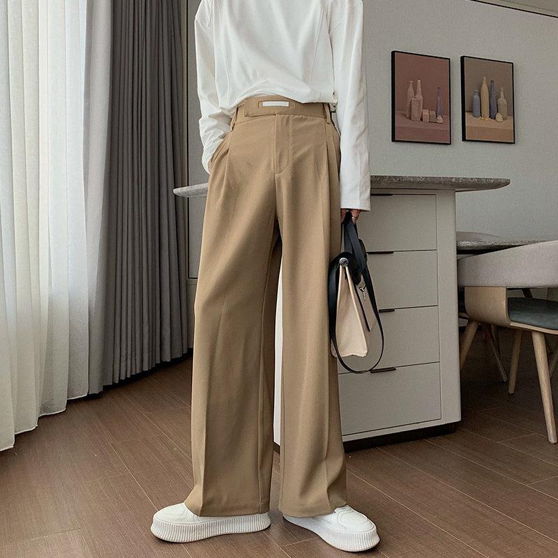 High-waisted Loose-fitting Suit Pants