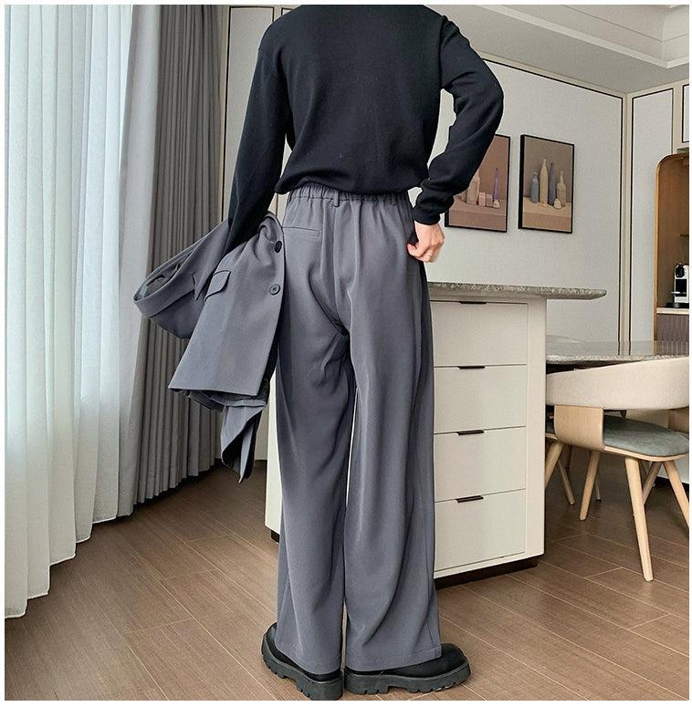 High-waisted Loose-fitting Suit Pants