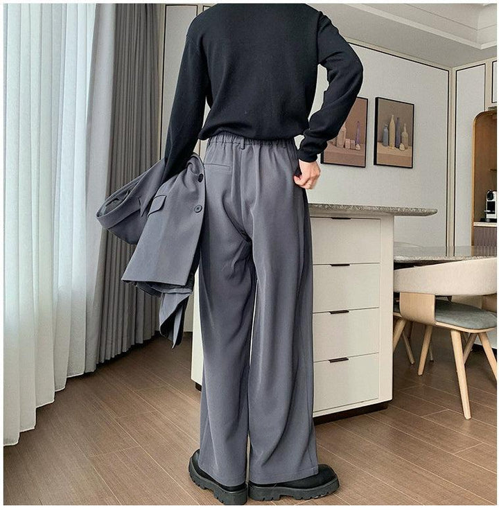 High-waisted Loose-fitting Suit Pants