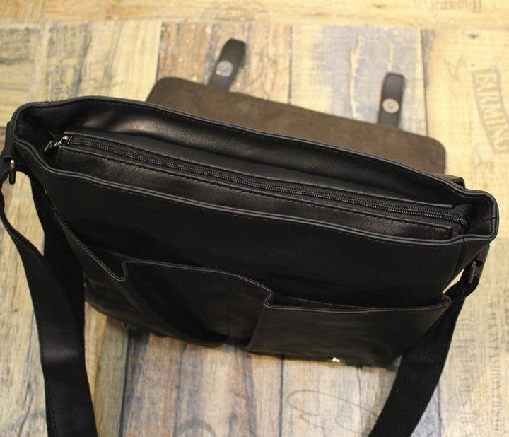 Large Capacity Faux Messenger Bag