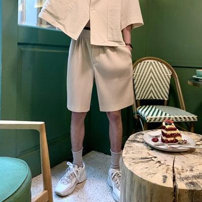 Long Pleated Shorts