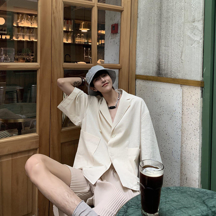 Long Pleated Shorts