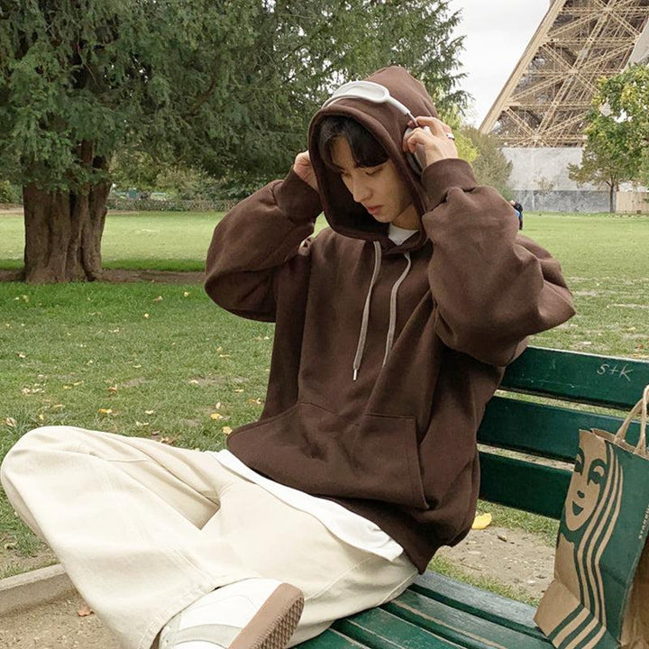Loose Hooded Sweatshirt