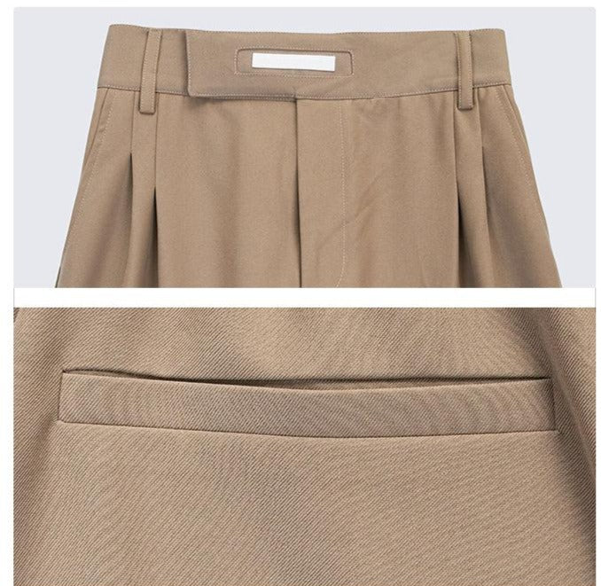 Oversized Blazer & Wide-Leg Pleated Pants ( Suit)