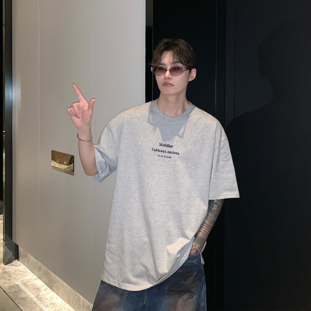 Oversized Text Print T-shirt