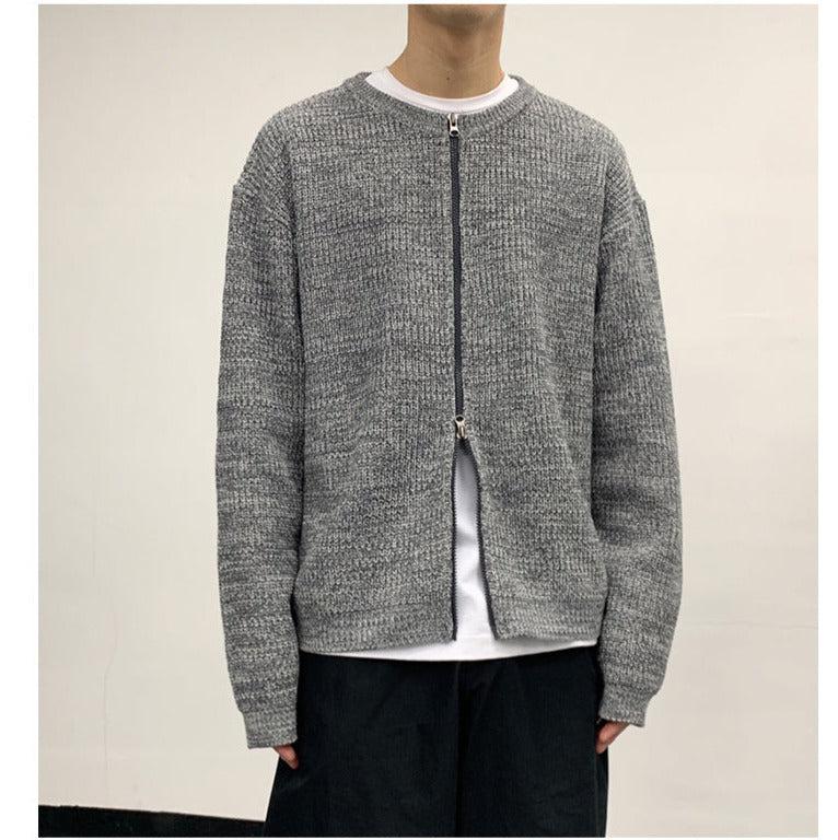 Round Neck Knit Cardigan Jacket