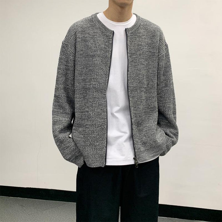 Round Neck Knit Cardigan Jacket