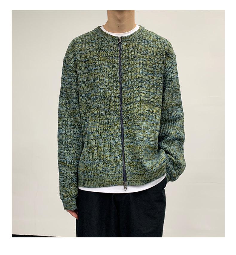 Round Neck Knit Cardigan Jacket