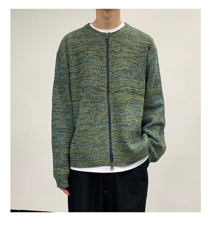 Round Neck Knit Cardigan Jacket