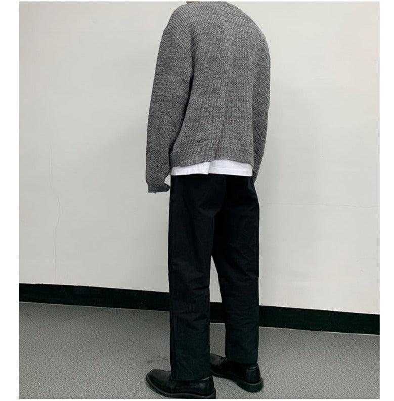 Round Neck Knit Cardigan Jacket