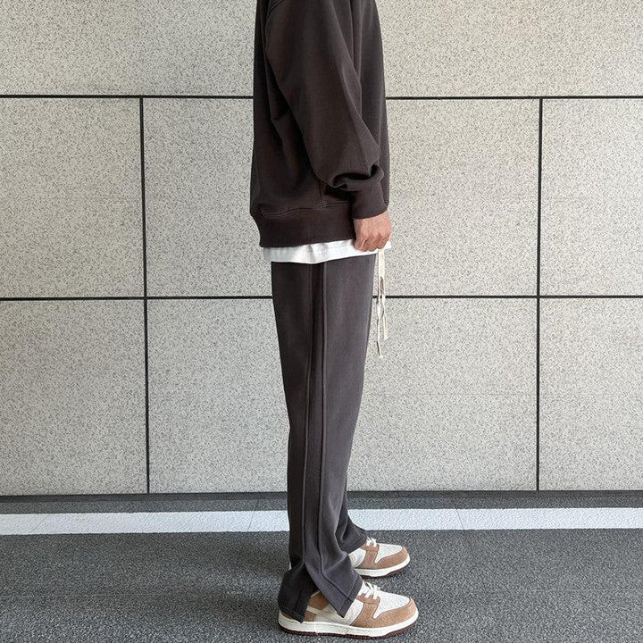 Side Splicing Slit Sweatpants