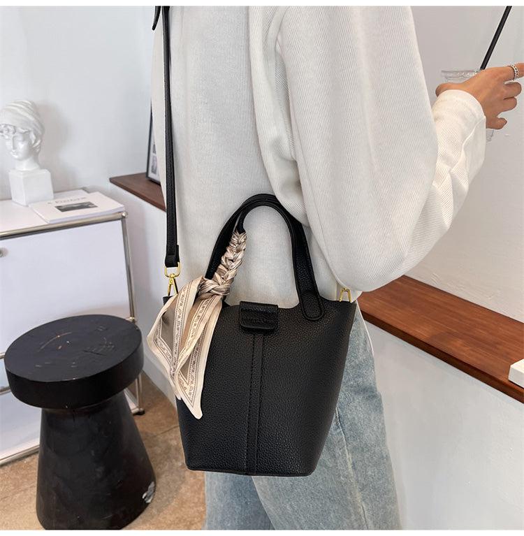 Top Handle Bucket Shoulder Bag