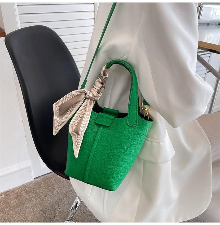 Top Handle Bucket Shoulder Bag