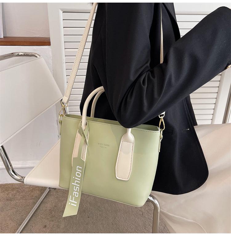 Top Handle Satchel Bucket Bag