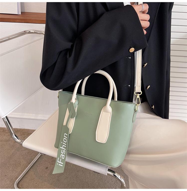 Top Handle Satchel Bucket Bag