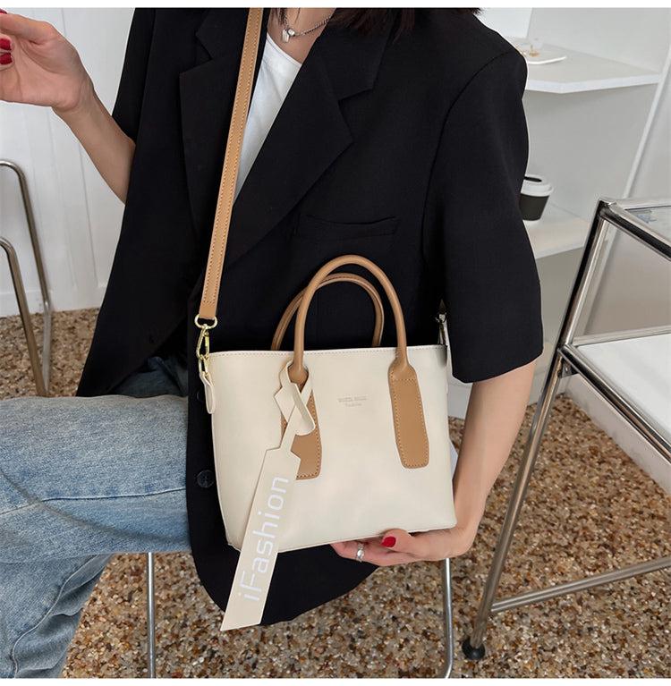 Top Handle Satchel Bucket Bag