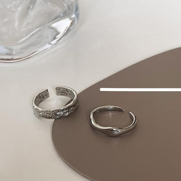 Two-Piece Silver Open Ring