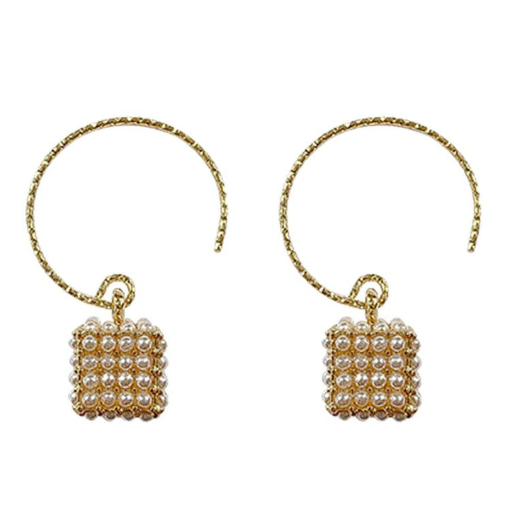 Unique Shape Pearl Earrings