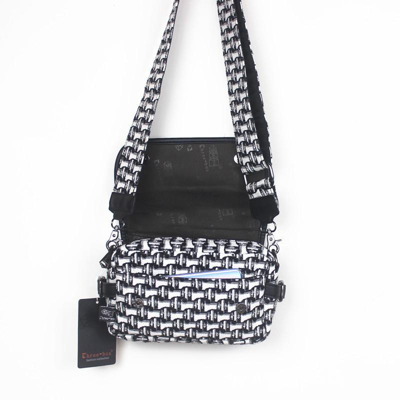 White Plaid Chest Bag