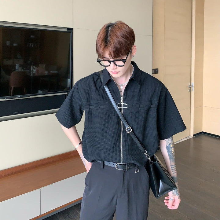 Zip Short Sleeve Shirt