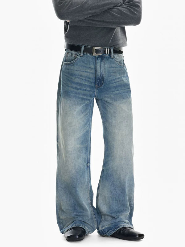 Retro Distressed Wide Leg Jeans Pants 3