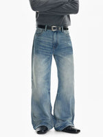 Retro Distressed Wide Leg Jeans Pants 3