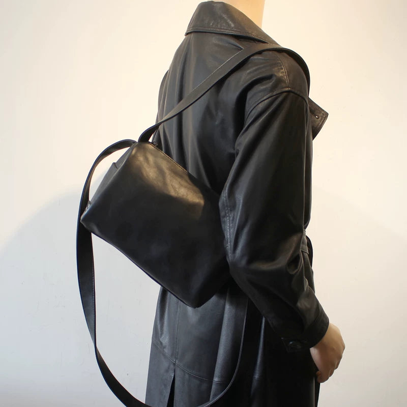 Soft Leather Mini Pillow Crossbody Bag 2