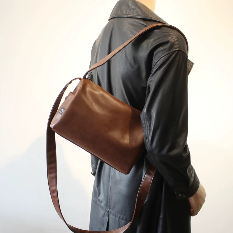 Soft Leather Mini Pillow Crossbody Bag 4