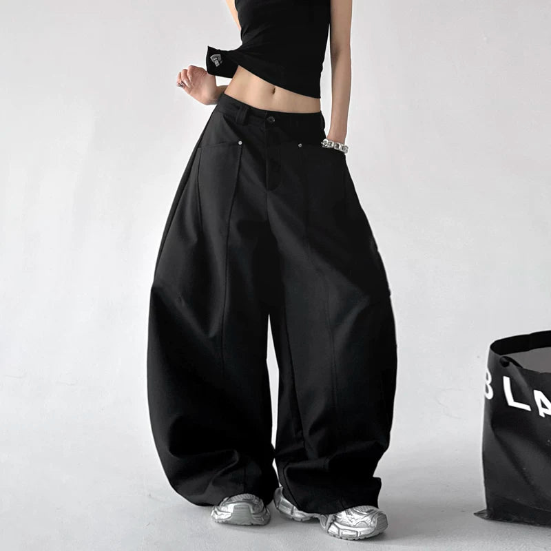 6188775394166,6188775394167,6188775394168,6188775394169, High Waist Wide Leg Casual Pants