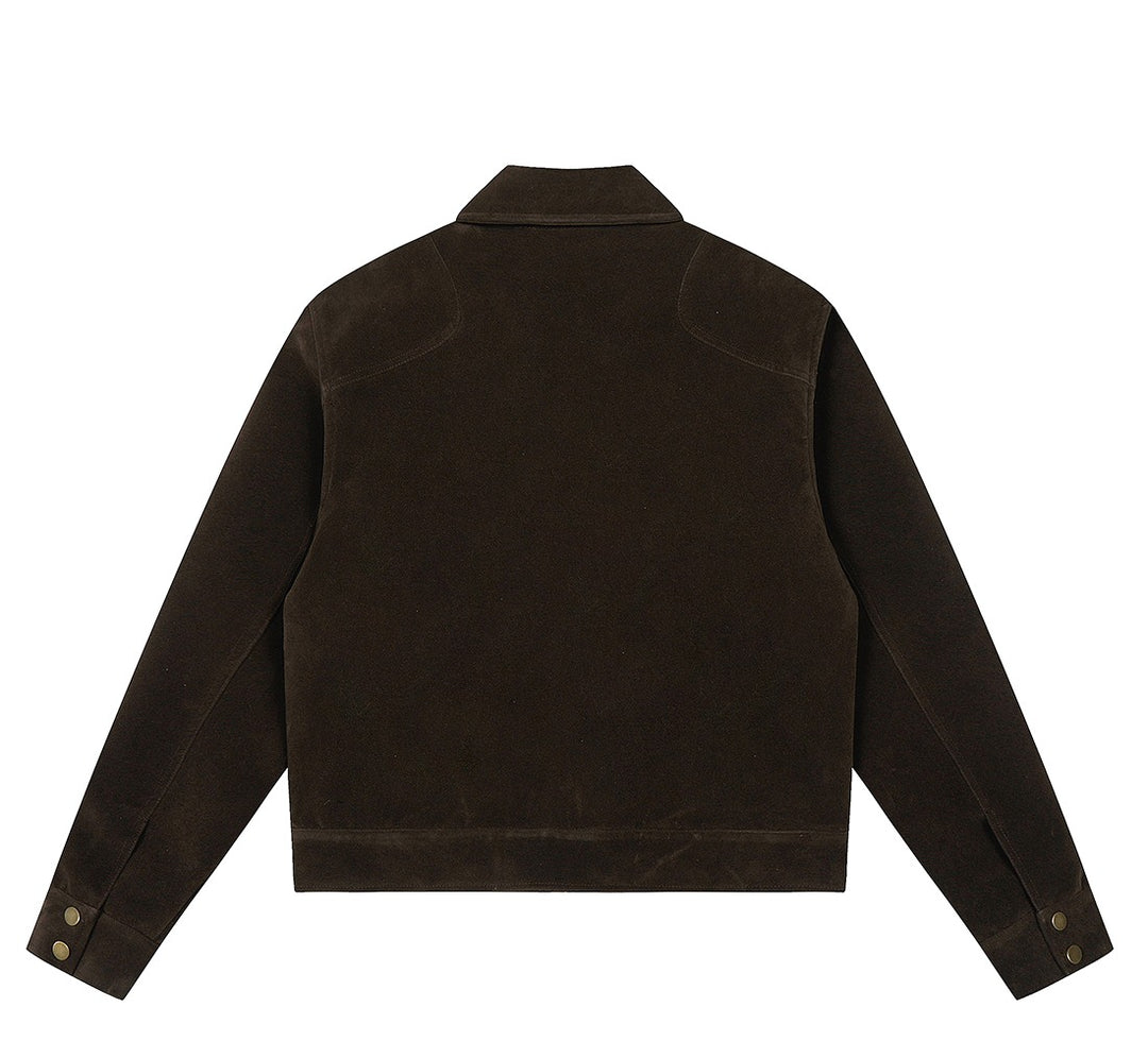 Suede Toggle Button Jacket