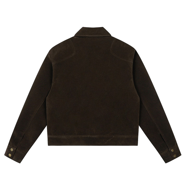 Suede Toggle Button Jacket