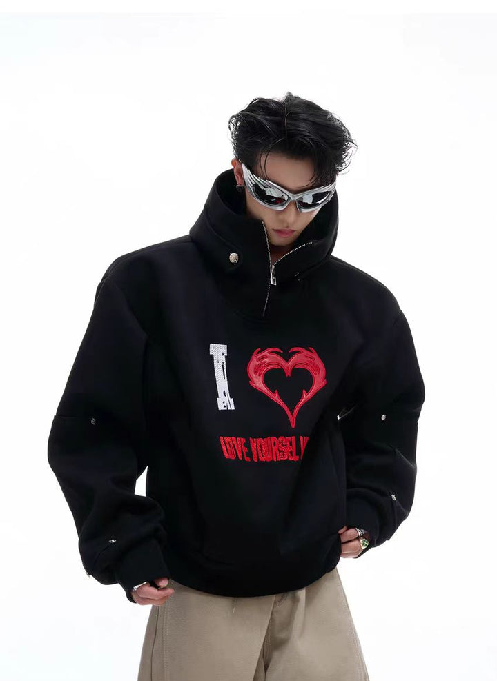Graphic Printed Hooded Sweatshirt