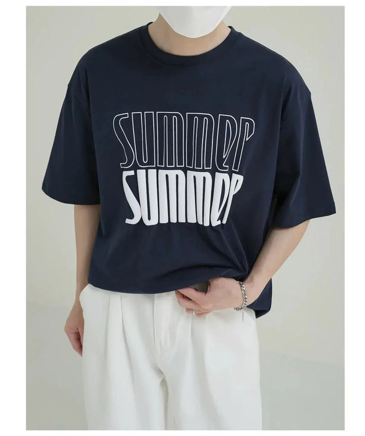 3D Alphabet Graphic T-shirt