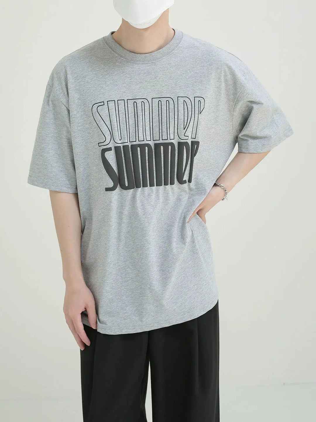 3D Alphabet Graphic T-shirt
