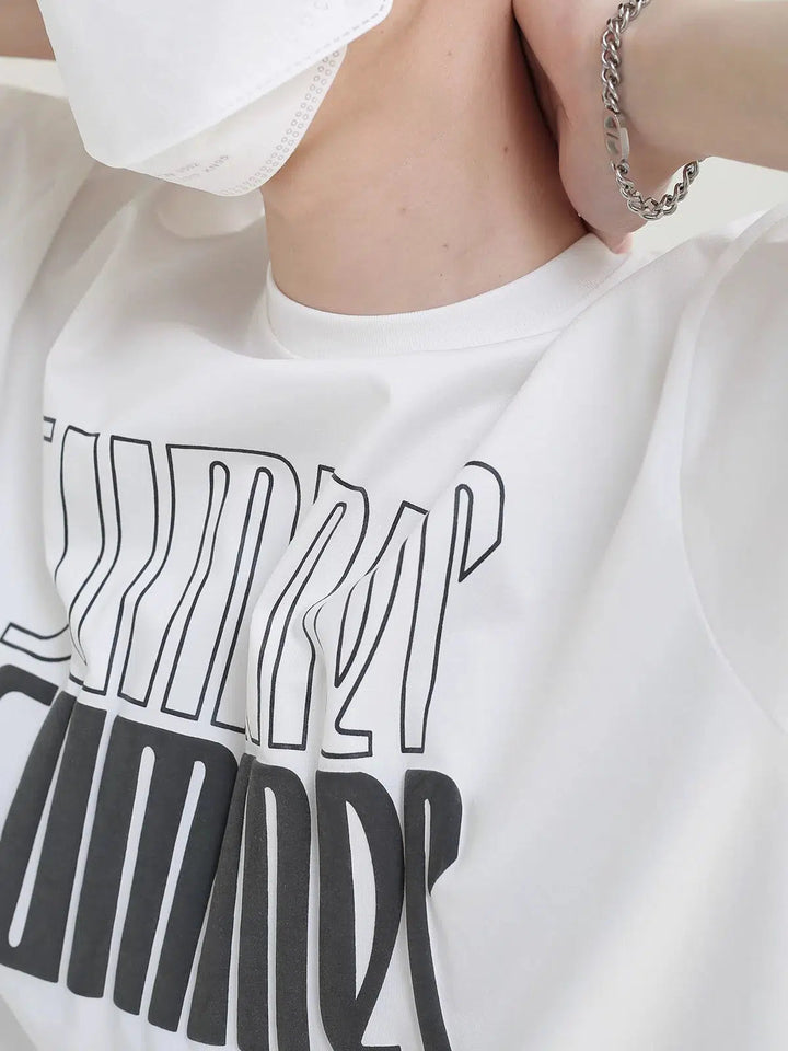 3D Alphabet Graphic T-shirt