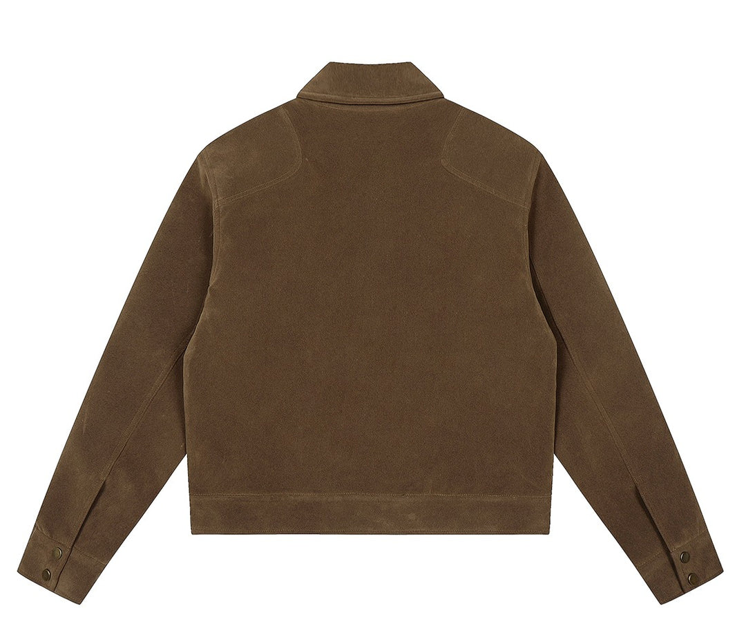 Suede Toggle Button Jacket