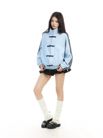 Chinese Style Three-Stripe Zip-Up Jacket 3