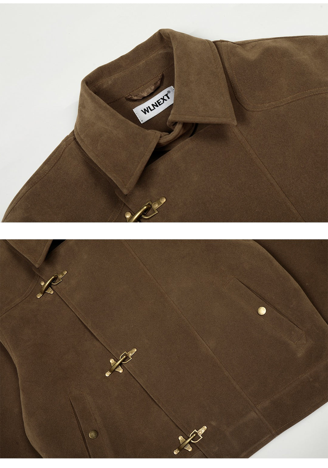 Suede Toggle Button Jacket