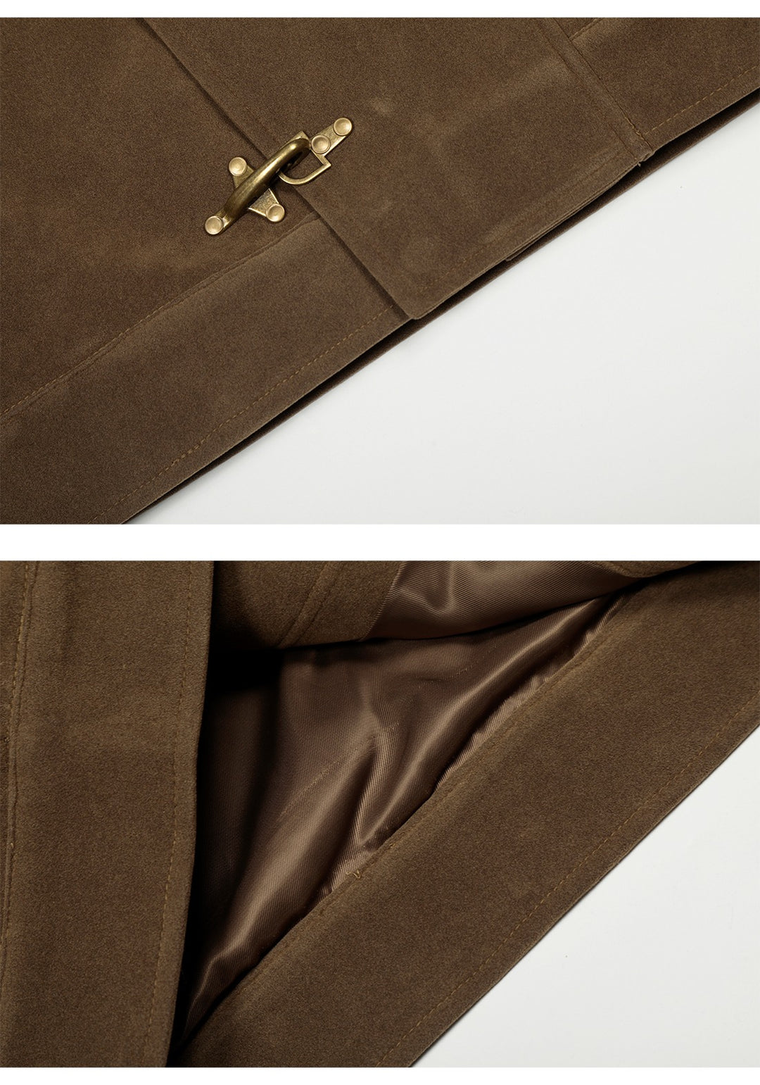 Suede Toggle Button Jacket