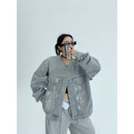 Letter Embroidery Denim Jacket