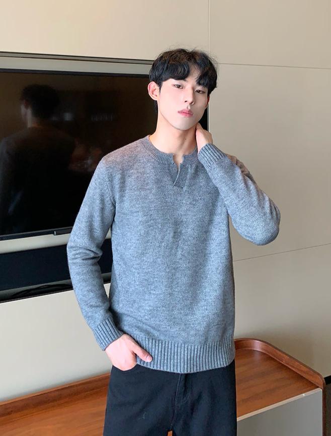 Versatile V-Neck Knit Sweater